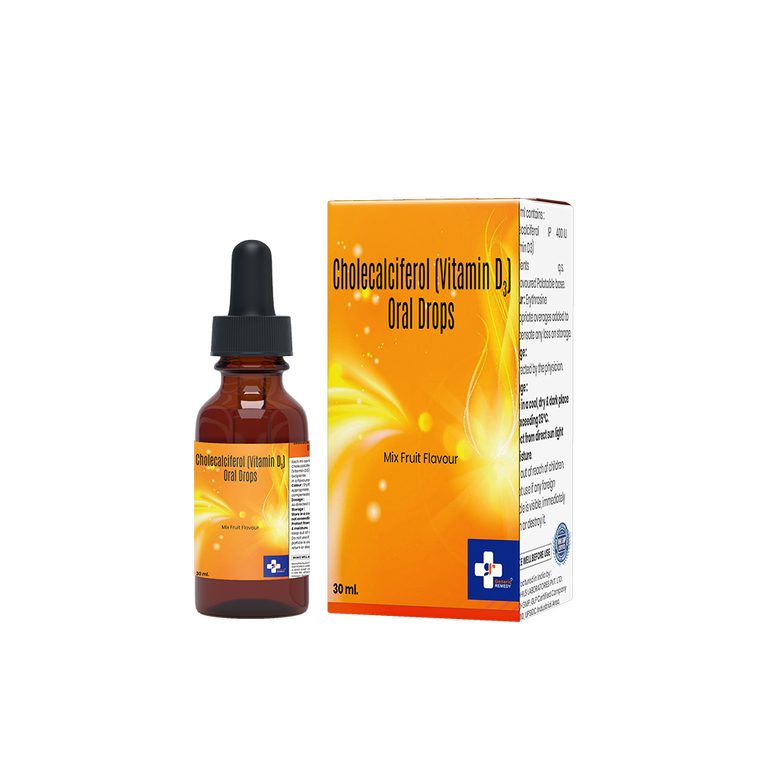 Cholecalciferol (Vitamin D3) Drops 400 IU per ml IP 30ML