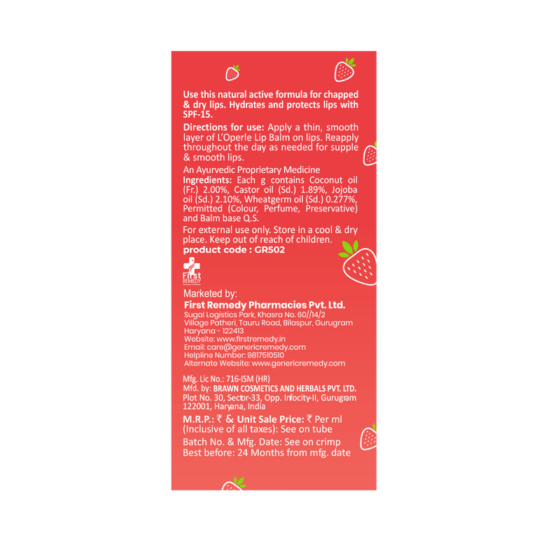 First Remedy Lip Balm 5ml