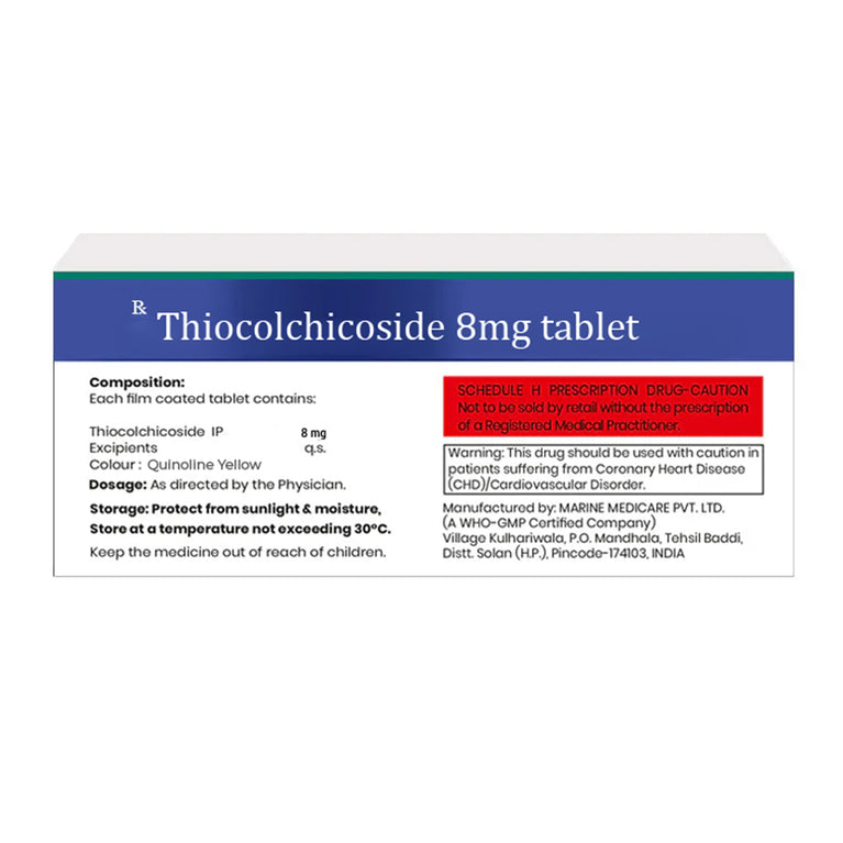 Thiocolchicoside Tablets IP 8mg
