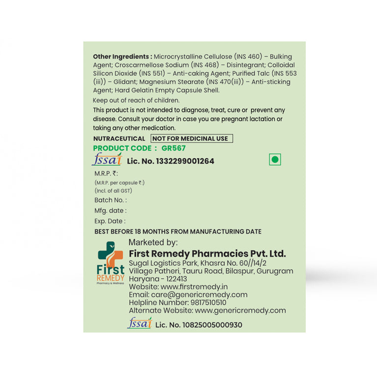 First Remedy Ashwagandha Capsules 500mg