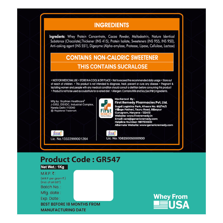First Remedy Whey Protein 2.2lb