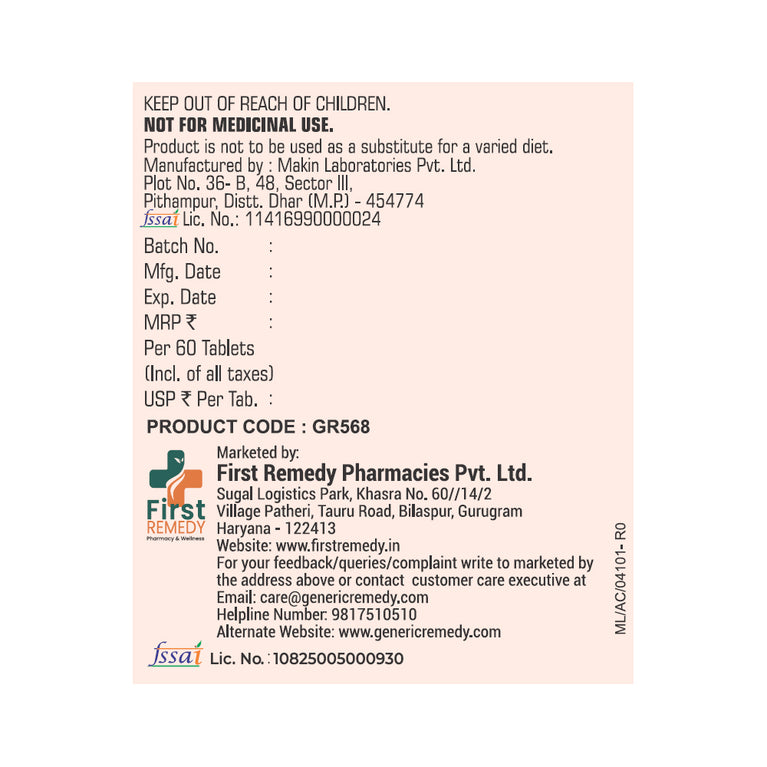 First Remedy Zinc Magnesium B6 Tablets