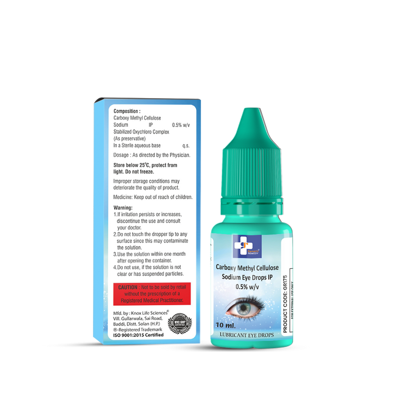 Bottle of Carboxy Methyl Cellulose eye drops 0.5% w/v composition image