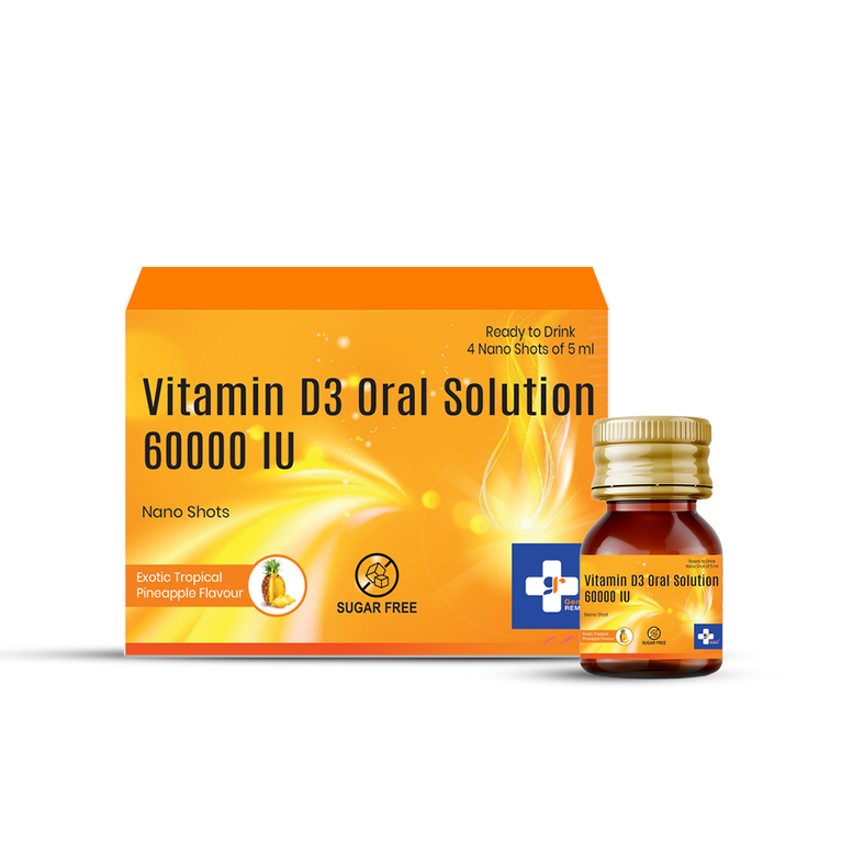 Bottle of Cholecalciferol 60k Solution 5ml front image