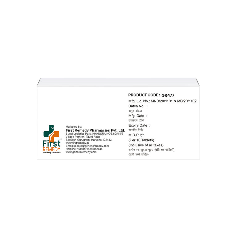 Box of Olmesartan Medoxomil 20mg & Chlorthalidone 12.5mg tablets with product details on a white background
