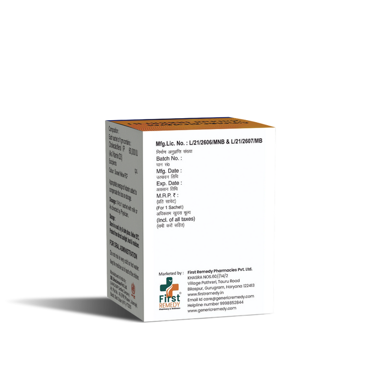 Cholecalciferol Granules 60,000 IU sachet back image