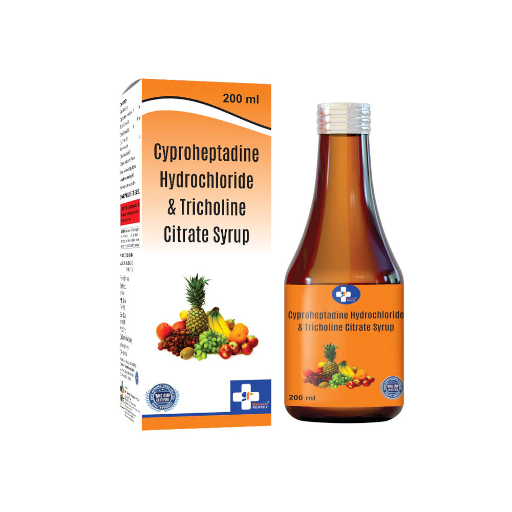 Cyproheptadine hydrochloride syrup front image
