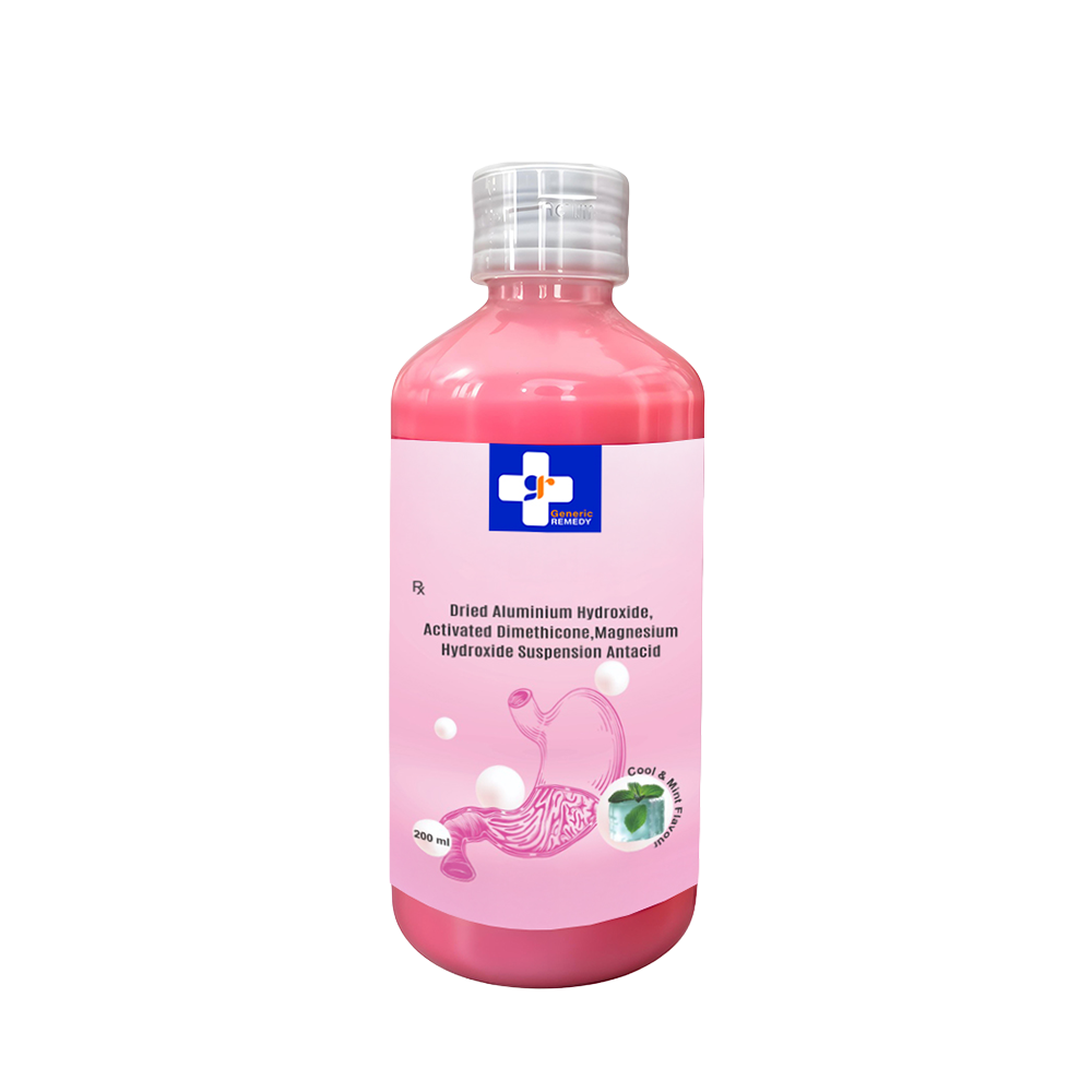Dried Aluminium Hydroxide 250mg, Magnesium Hydroxide 250mg & Activated Dimethicone 50mg per 5ml Suspension IP 200ml