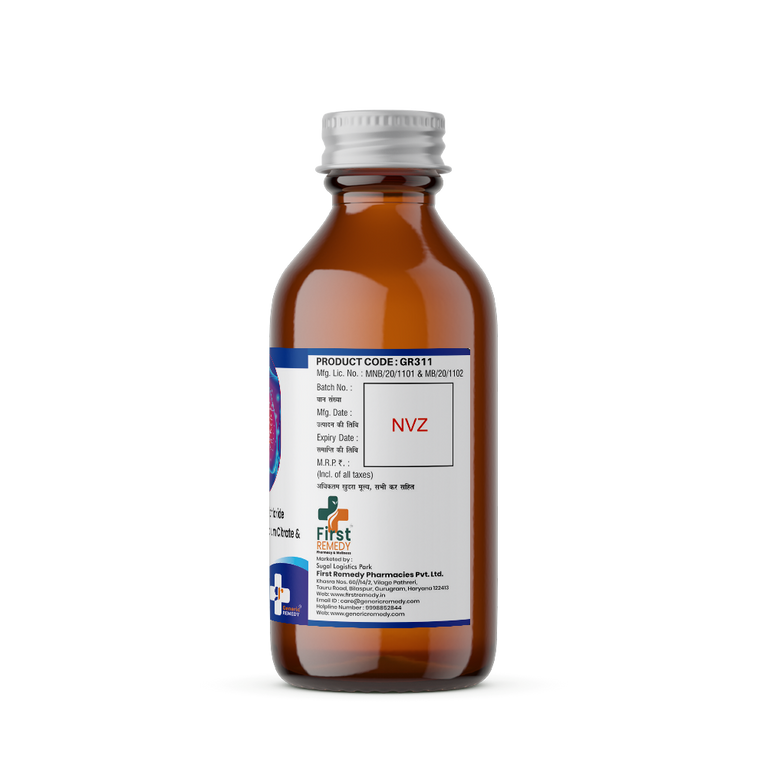 Diphenhydramine Hydrochloride, Ammonium Chloride, Sodium Citrate Menthol syrup back image