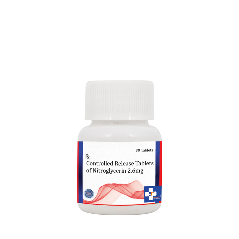 Nitroglycerin 2.6mg controlled release tablets front image