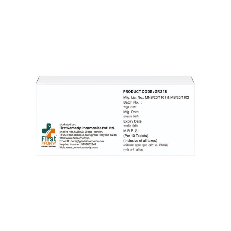 Box of Telmisartan 40mg & Chlorthalidone 12.5mg tablets back image