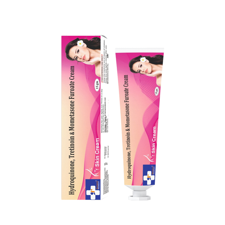 Tube of Hydroquinone, Tretinoin & Mometasone Furoate Cream front image