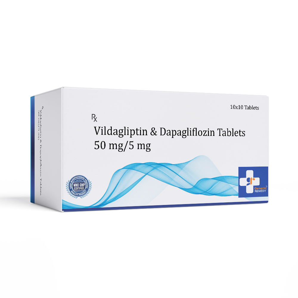 Dapagliflozin 5 mg & Vildagliptin 50 mg Tablets IP
