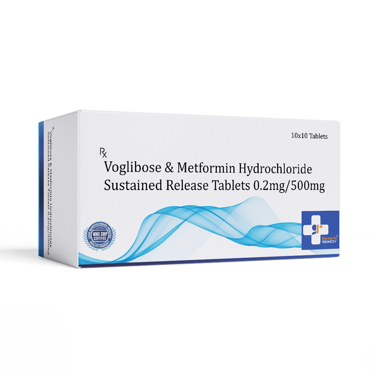 Metformin SR 500mg & Voglibose 0.2 mg Tablet IP