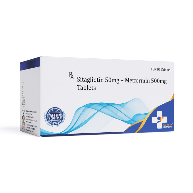 Sitagliptin 50mg + Metformin 500mg tablets