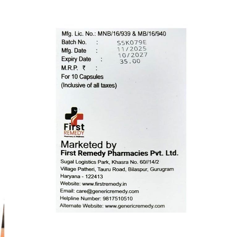 Camphor, Chlorothymol, Eucalyptol, Menthol with Terpineol Softgel Capsules back image