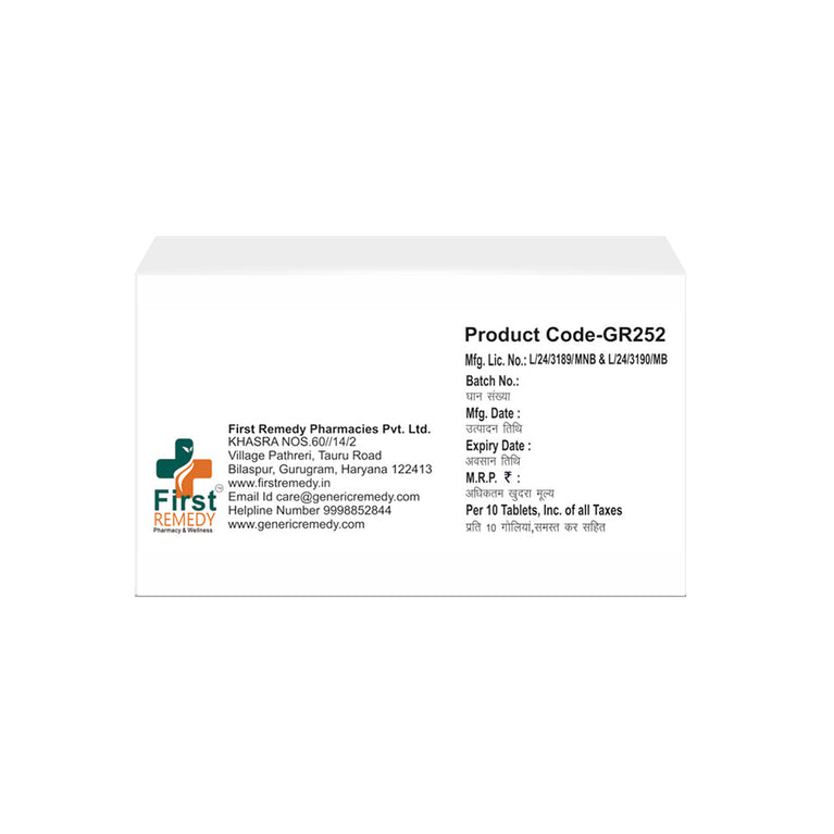 Box of Itopride tablets 50mg back image