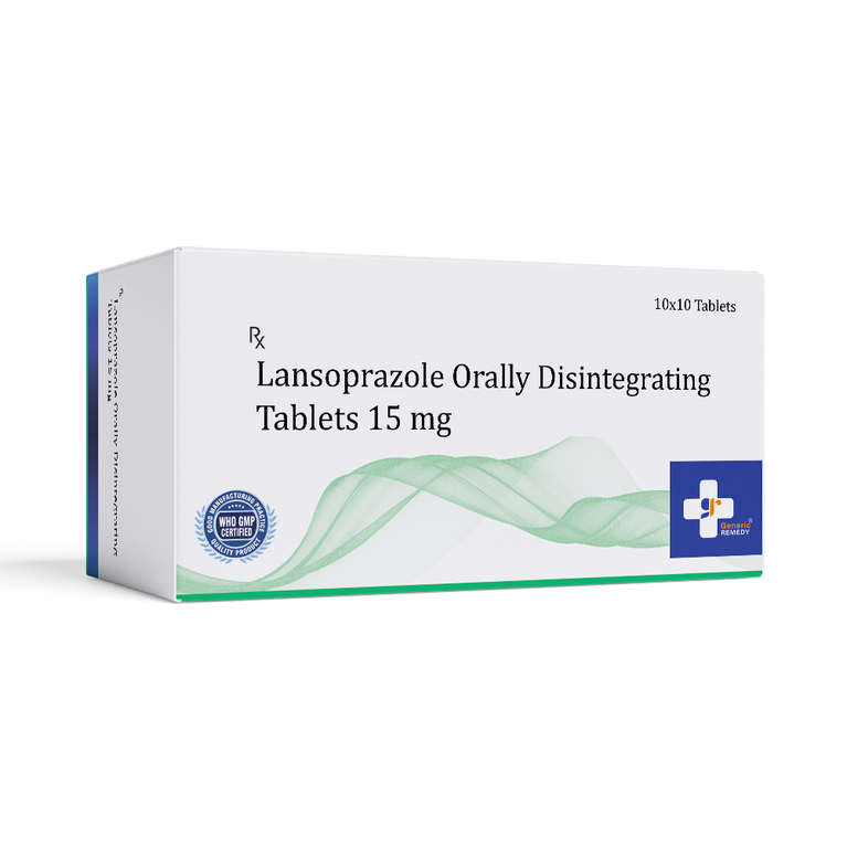 Box of Lansoprazole Disintegrating tablets 15mg front image