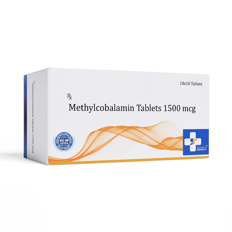 Box of Methylcobalamin tablets 1500mcg front image