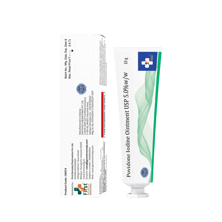 Tube of Povidone Iodine Ointment 5% back image