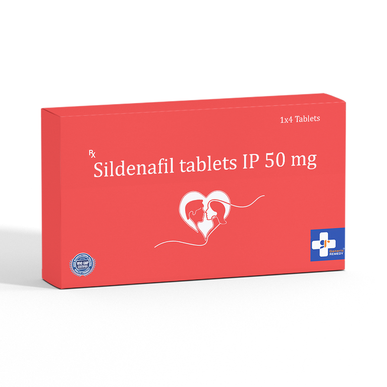 Box of Sildenafil tablets 50mg front image