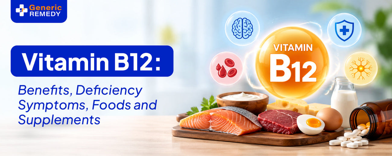 Vitamin B12: Benefits, Deficiency Symptoms, Foods and Supplements