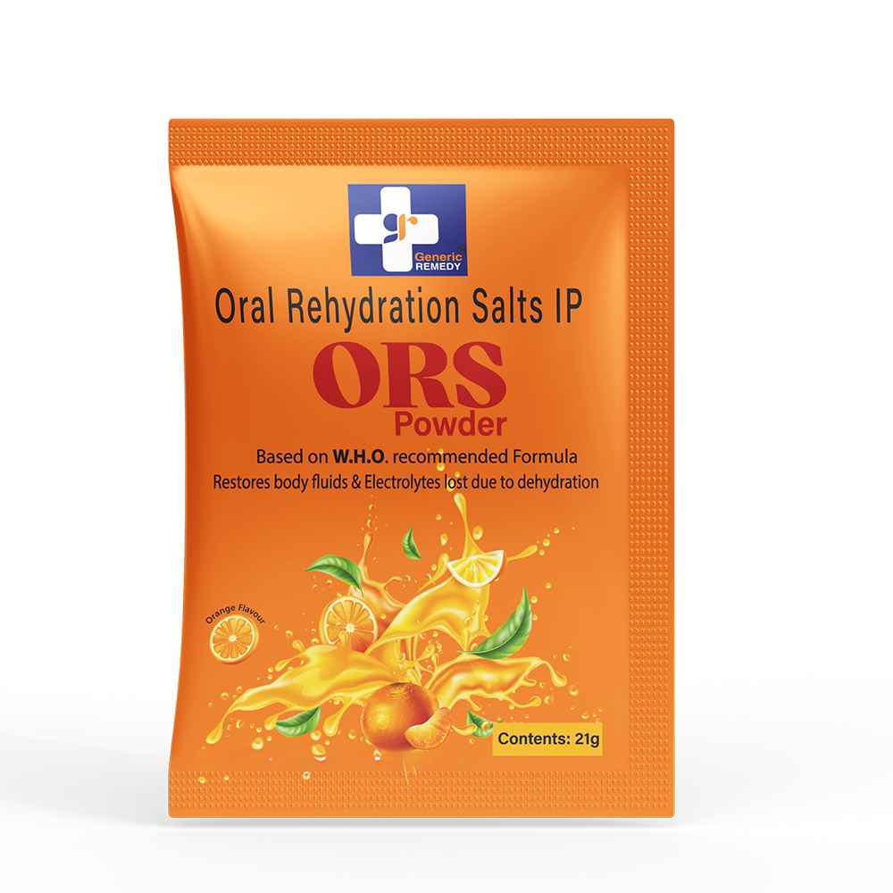 Oral Rehydration Salts IP (WHO Formula) Orange Flavor Sachet 21gm