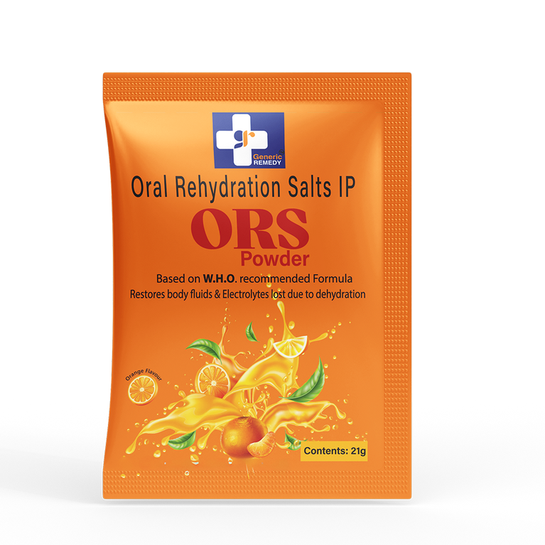 Oral Rehydration Salts IP (WHO Formula) Orange Flavor Sachet 21gm