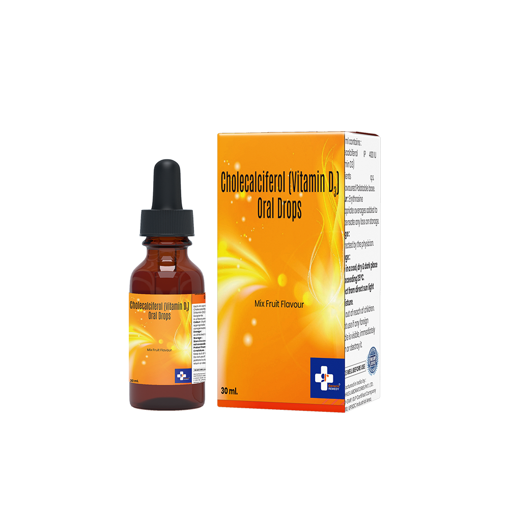 Cholecalciferol (Vitamin D3) Drops 400 IU per ml IP 30ML