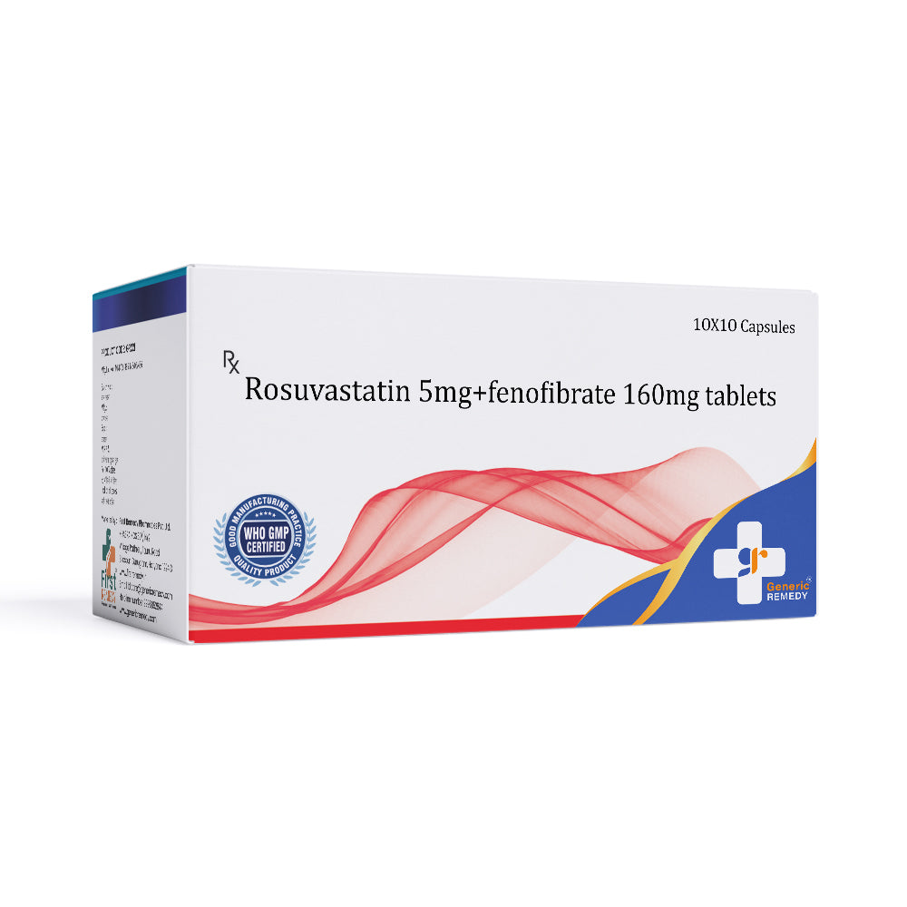 Rosuvastatin 5mg & Fenofibrate 160mg Tablets IP
