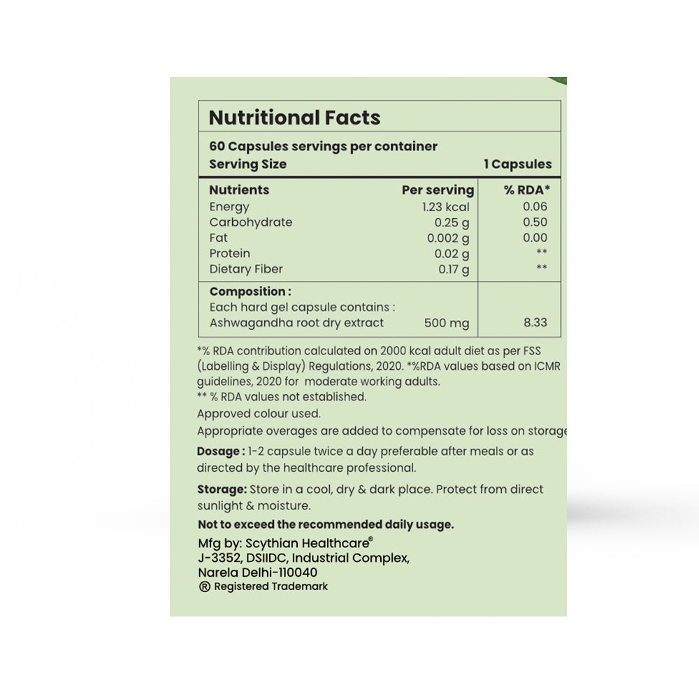 First Remedy Ashwagandha Capsules 500mg