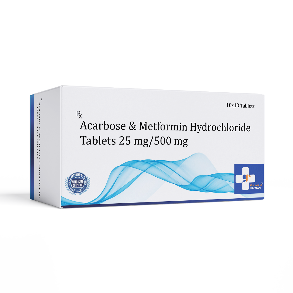 Acarbose 25 mg & Metformin 500 mg Tablet IP