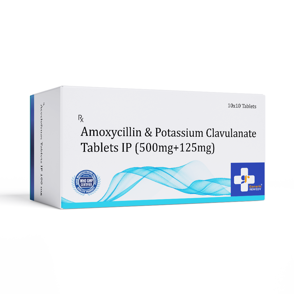 Amoxycillin 500mg and potassium clavulanate 125mg front image