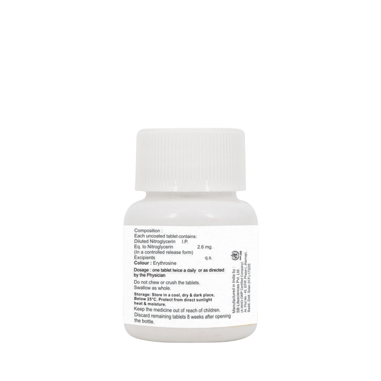 Nitroglycerin 2.6mg Controlled Release Tablet IP