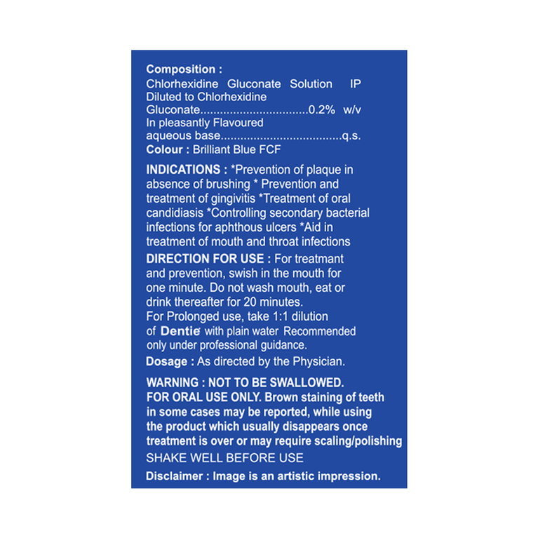 Chlorhexidine gluconate mouthwash composition image