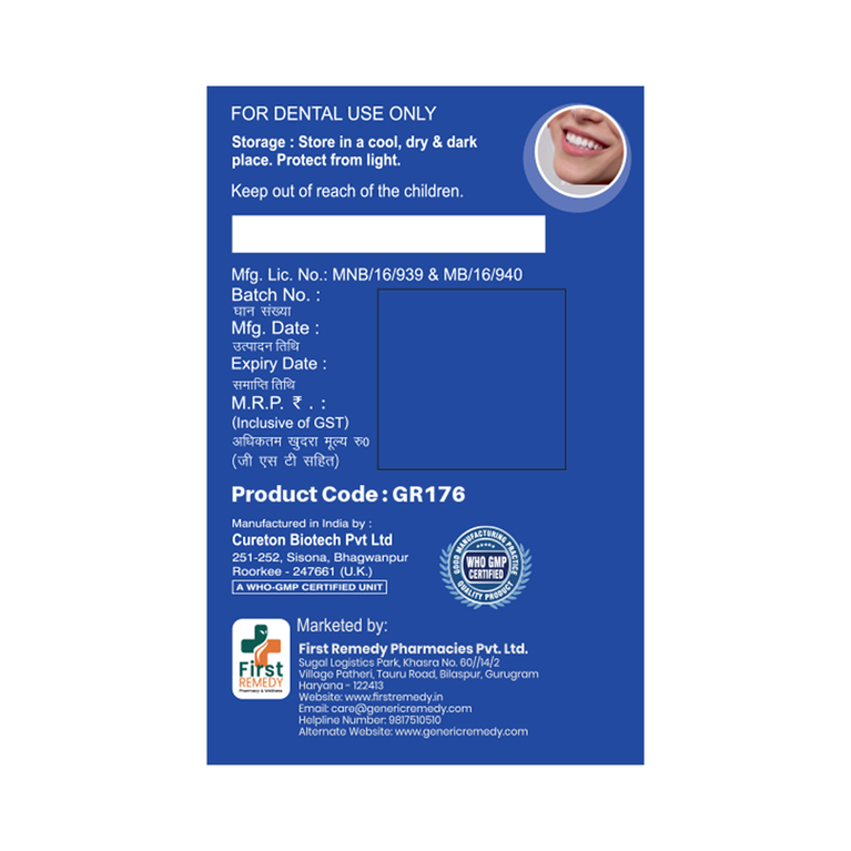 Chlorhexidine mouthwash back image