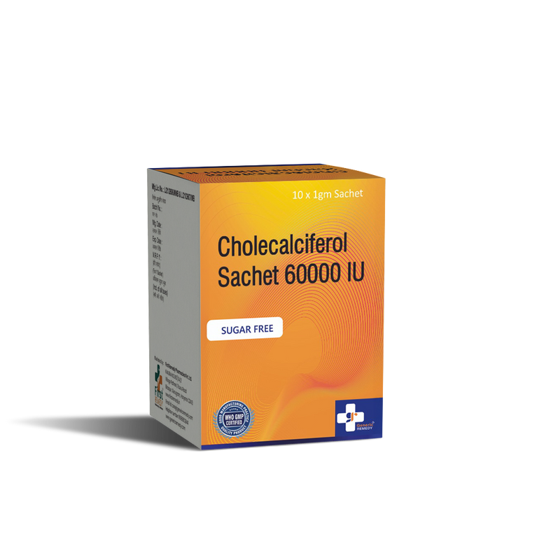 Cholecalciferol Granules 60000 IU sachet front image