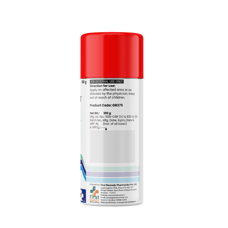 Bottle of Clotrimazole 100gm dusting powder back image