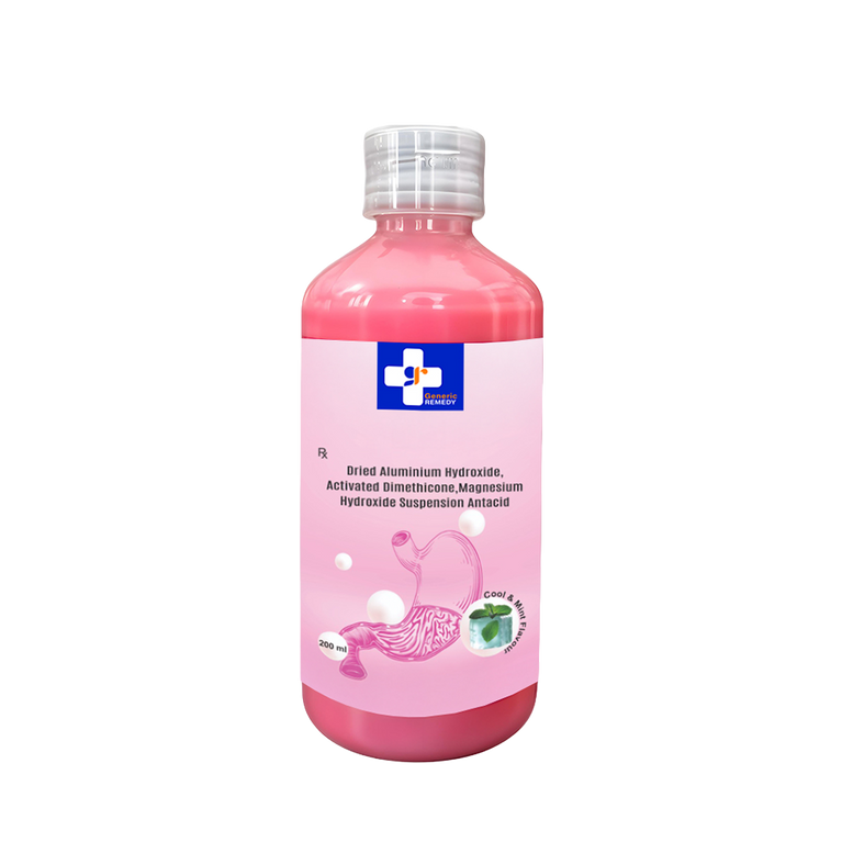 Dried Aluminium Hydroxide 250mg, Magnesium Hydroxide 250mg & Activated Dimethicone 50mg per 5ml Suspension IP 200ml