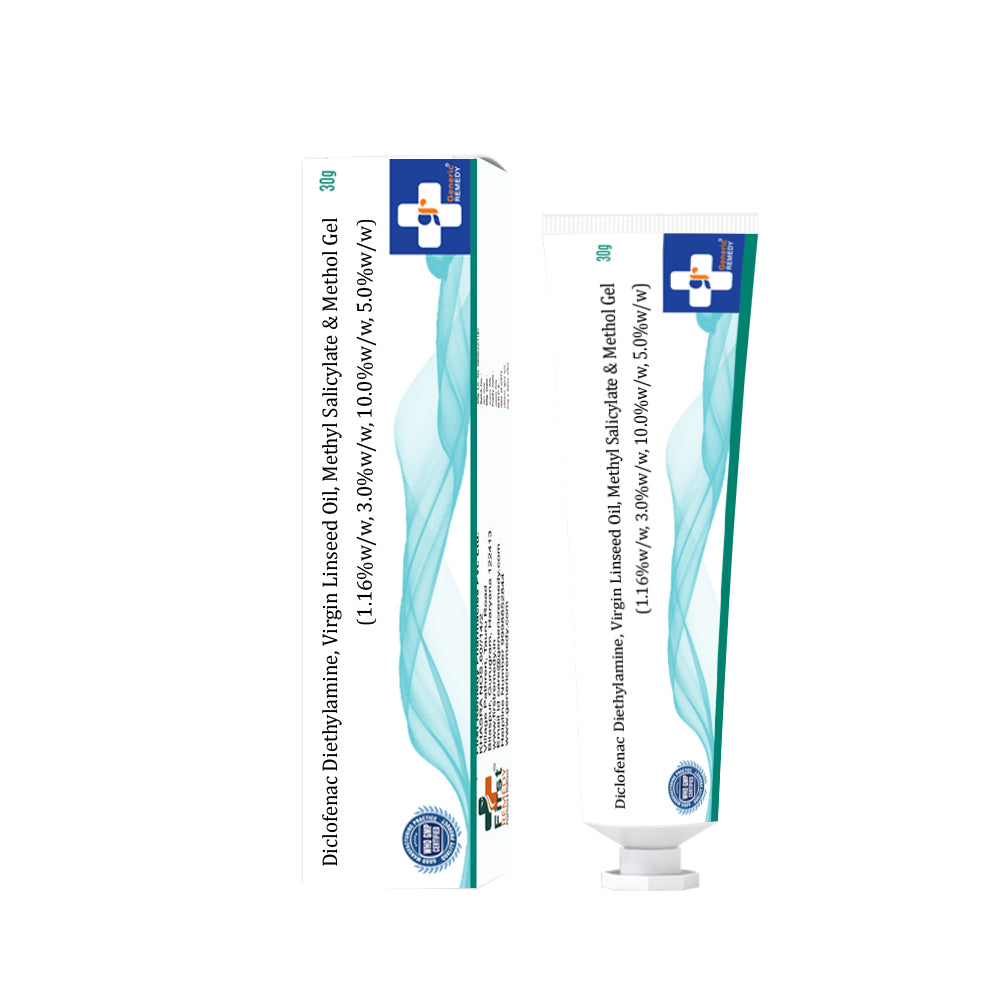 Diclofenac, Linseed Oil, Methyl Salicylate & Menthol Gel 30gm