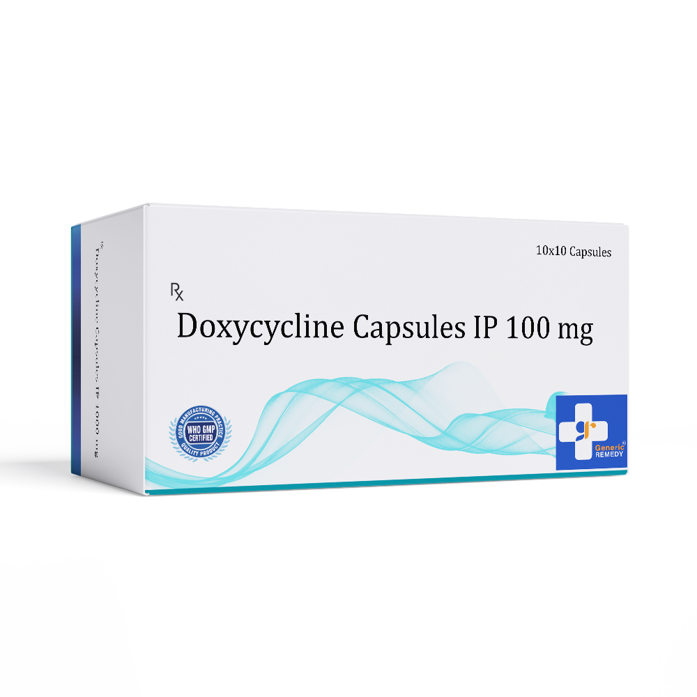 Doxycycline Capsules 100mg front image