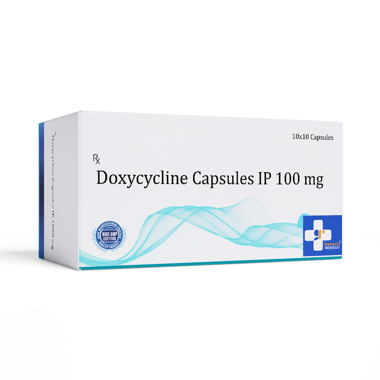 Doxycycline Capsules 100mg front image