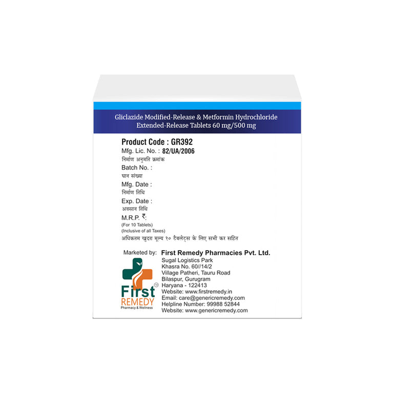 Glimepiride 1 mg & Metformin Sustained Release Tablet 1000 mg IP
