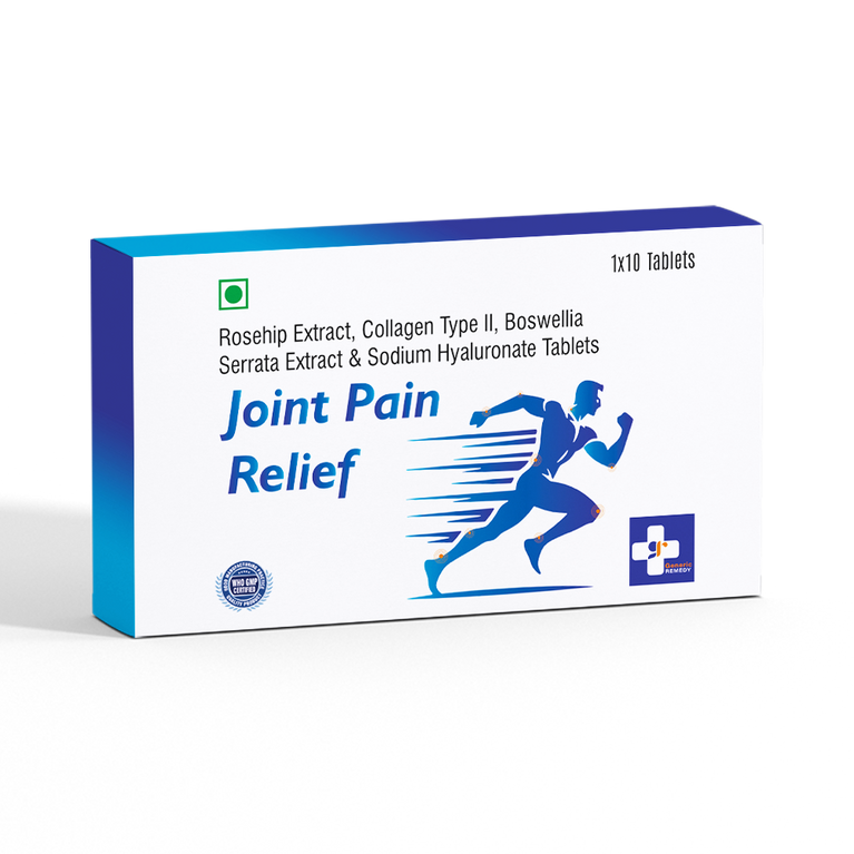 Box of Joint Pain Relief tablets front image