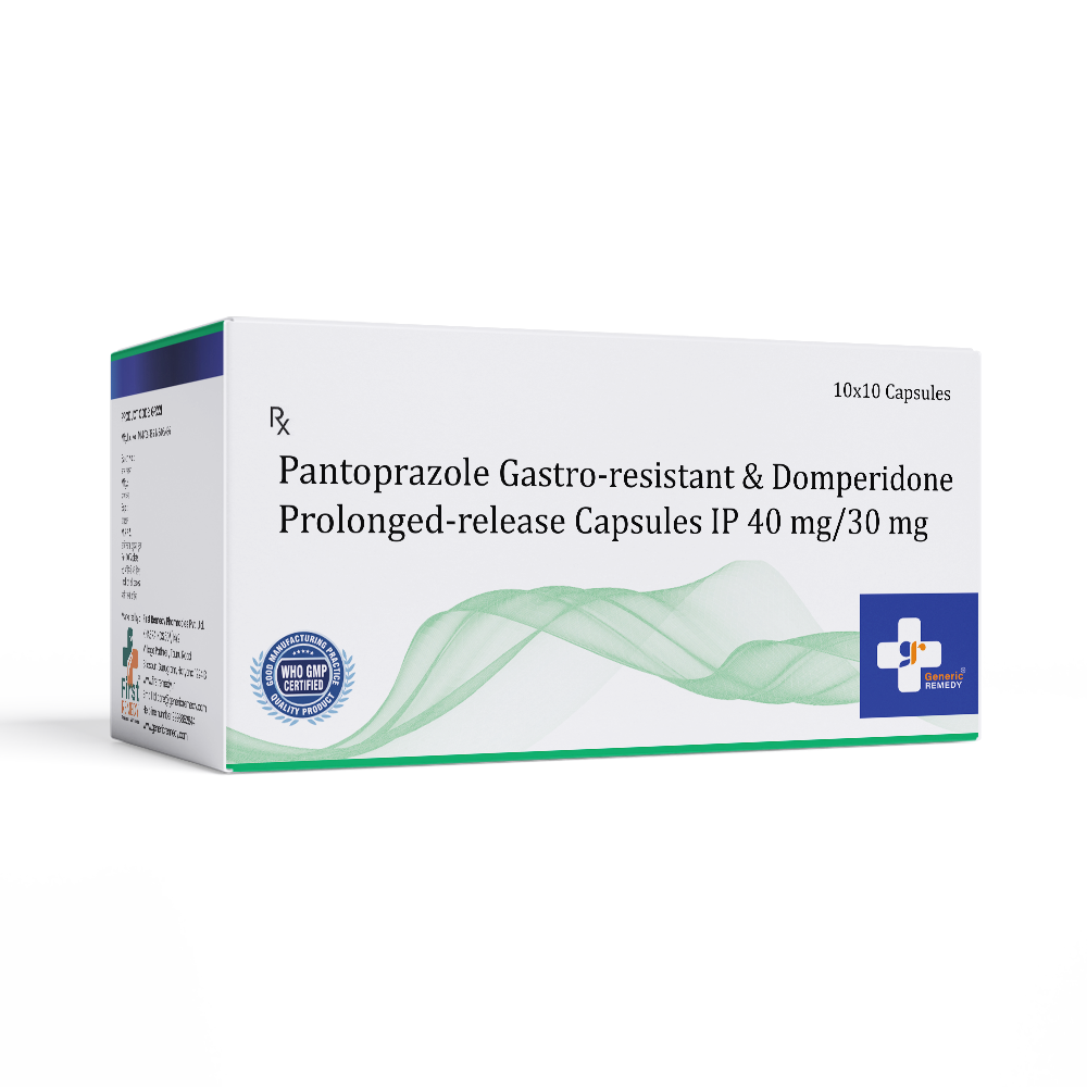 Pantoprazole 40mg & Domperidone 30mg Prolonged Release Capsules IP