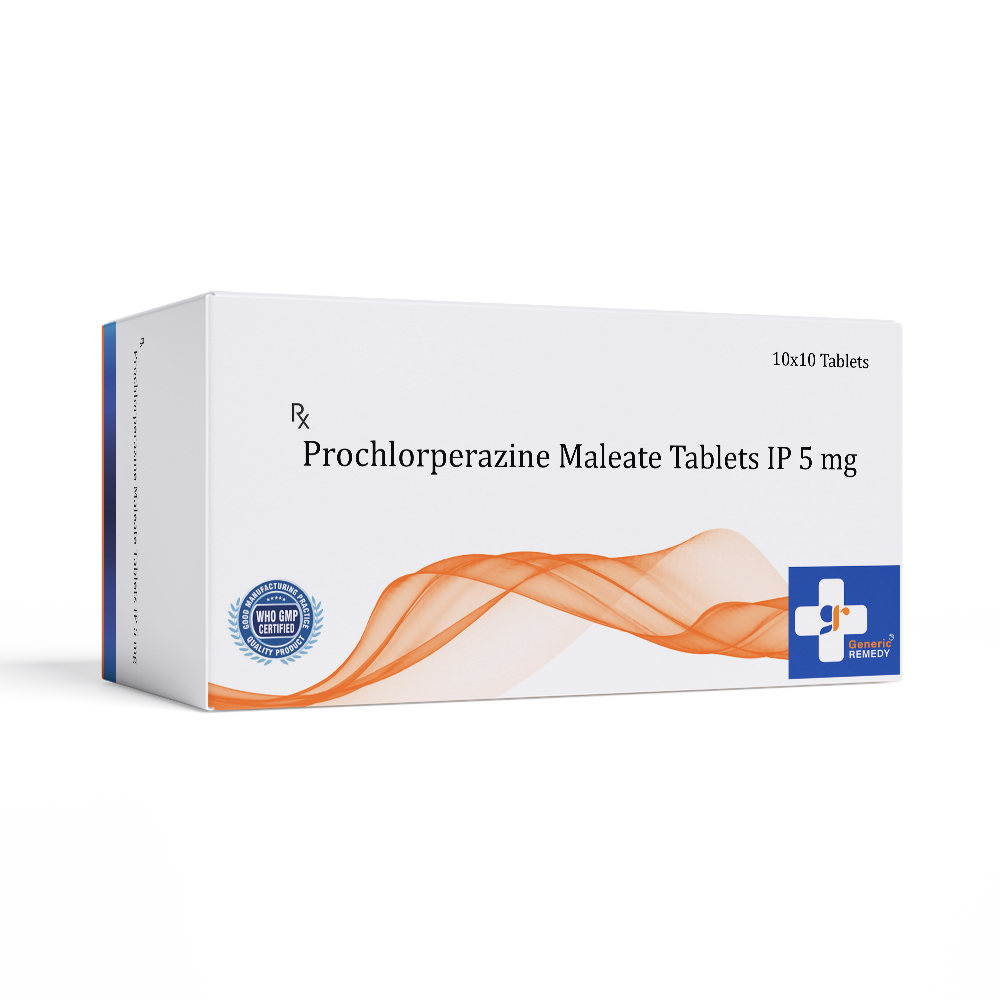 Box of Prochlorperazine Maleate tablets 5mg front image
