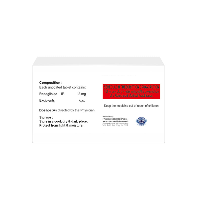 Repaglinide tablets 2 mg composition image