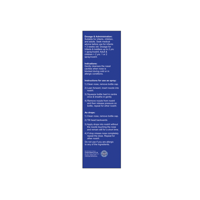 Sodium chloride nasal solution back image