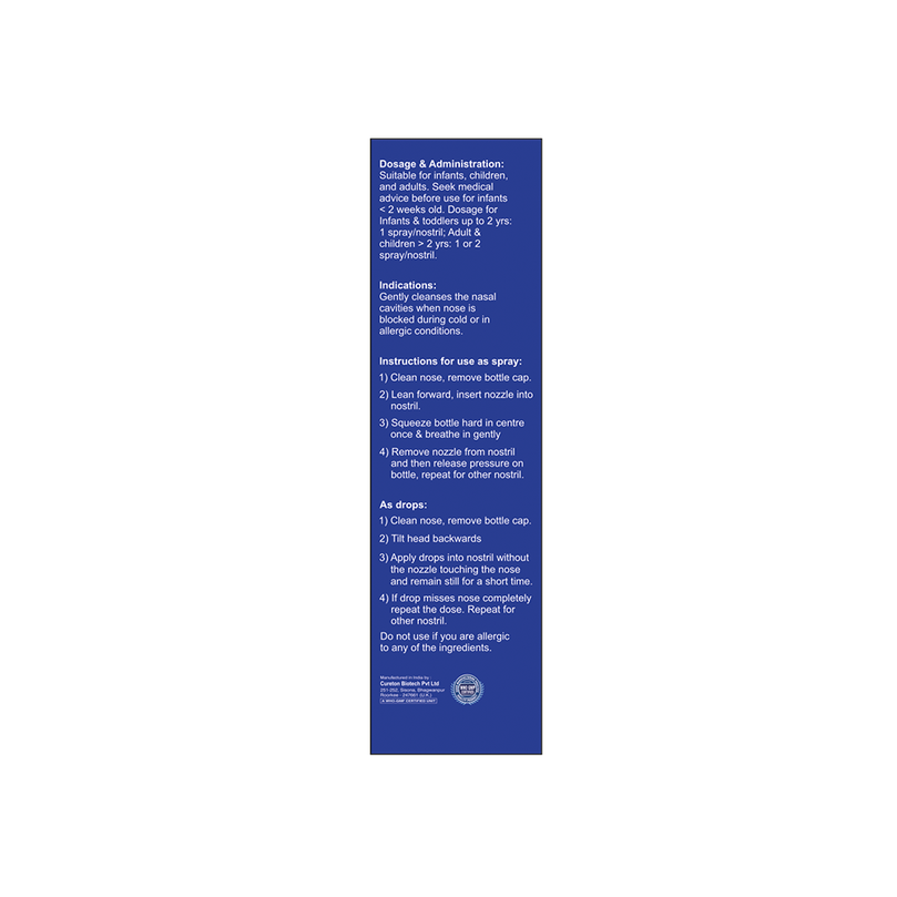 Sodium chloride nasal solution back image