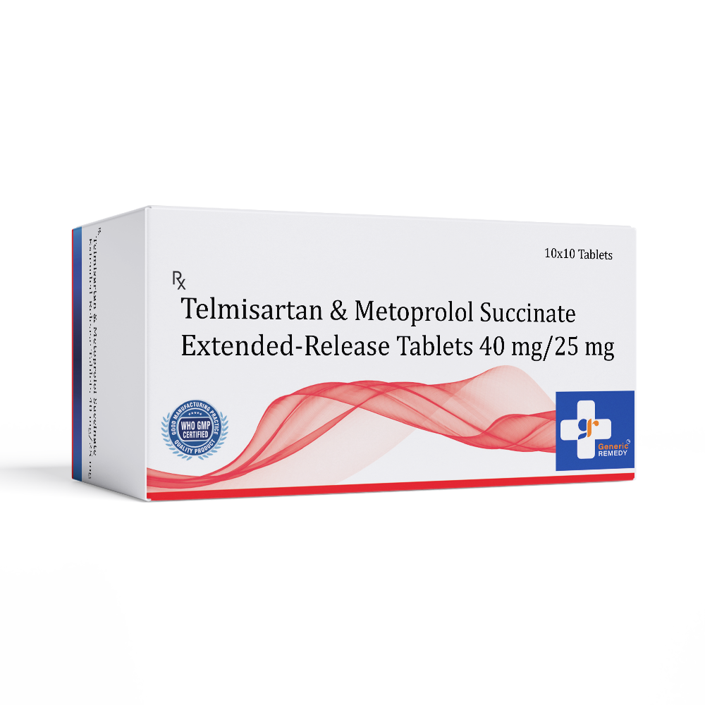 Telmisartan 40mg & Metoprolol 25mg Tablets IP